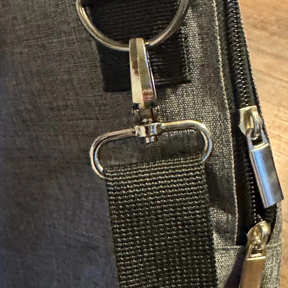 Honest Gray Messenger/ Briefcase Style Bag With 3 Different Compartments